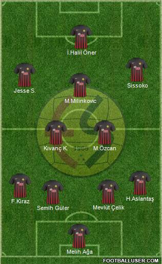 Eskisehirspor football formation