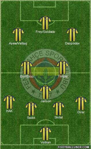 Fenerbahçe SK Formation 2019
