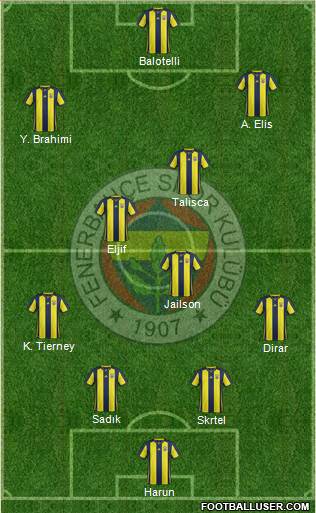 Fenerbahçe SK Formation 2019