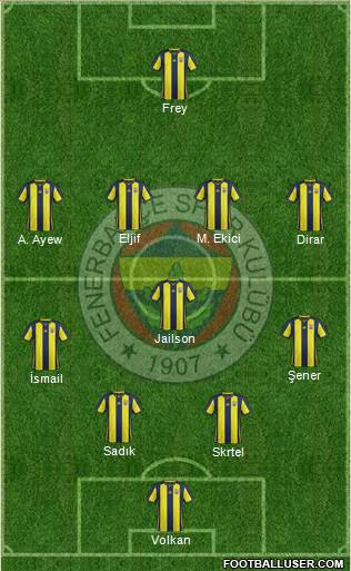 Fenerbahçe SK Formation 2019