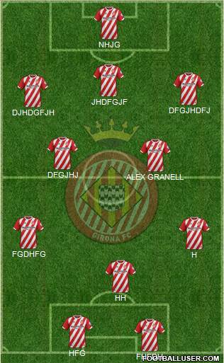 F.C. Girona 3-5-2 football formation