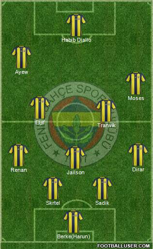 Fenerbahçe SK Formation 2019