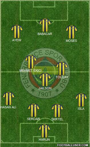 Fenerbahçe SK Formation 2019