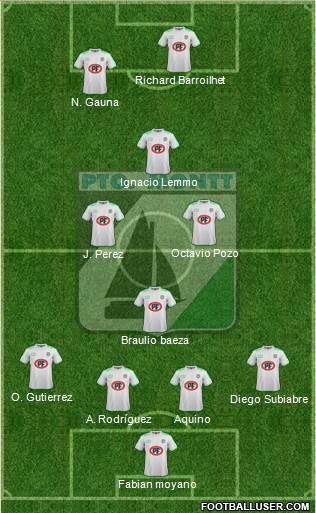 CD Puerto Montt football formation