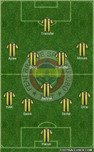 Fenerbahçe SK Formation 2019