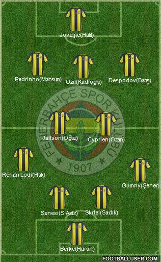 Fenerbahçe SK Formation 2019