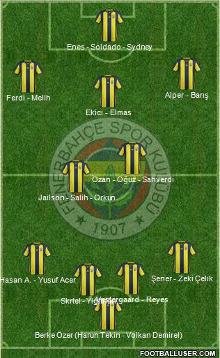 Fenerbahçe SK Formation 2019
