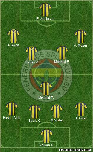 Fenerbahçe SK Formation 2019