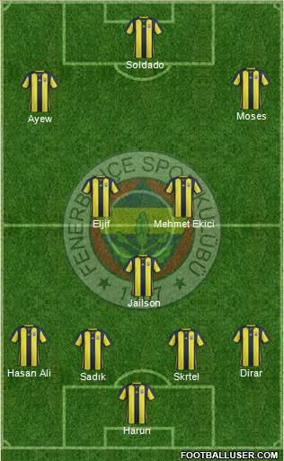 Fenerbahçe SK Formation 2019