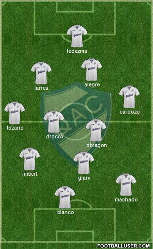 Quilmes 4-2-3-1 football formation