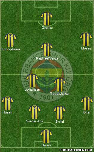 Fenerbahçe SK Formation 2019