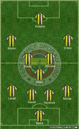 Fenerbahçe SK Formation 2019