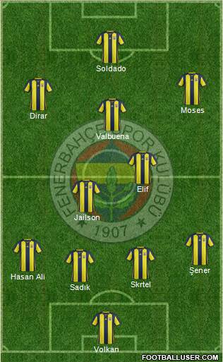 Fenerbahçe SK Formation 2019