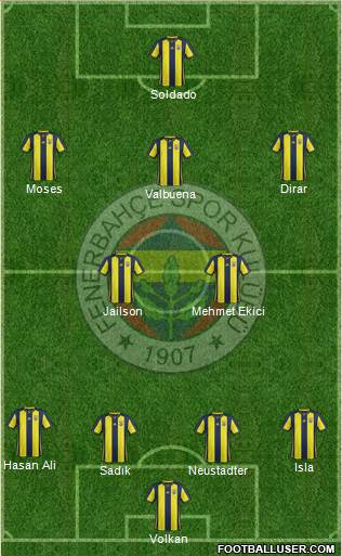 Fenerbahçe SK Formation 2019