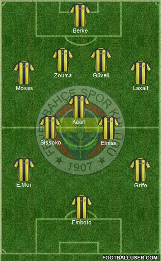 Fenerbahçe SK Formation 2019