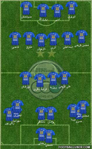 Esteghlal Tehran Formation 2019