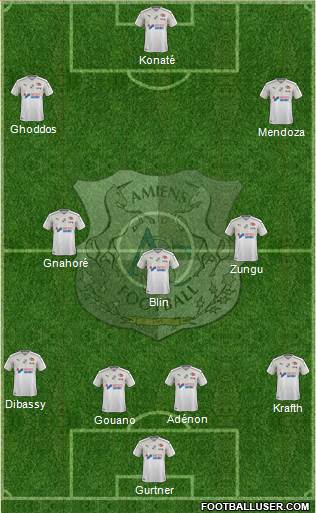Amiens Sporting Club Football Formation 2019