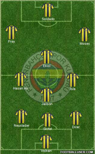 Fenerbahçe SK Formation 2019