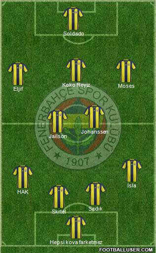 Fenerbahçe SK Formation 2019