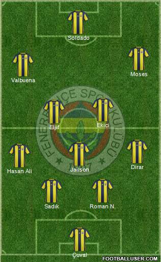 Fenerbahçe SK Formation 2019