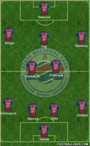 Stade Malherbe Caen Basse-Normandie football formation