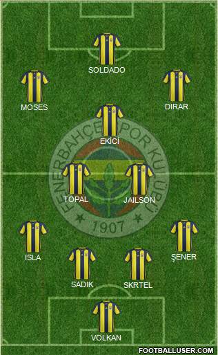 Fenerbahçe SK Formation 2019