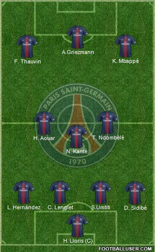 Paris Saint-Germain Formation 2019