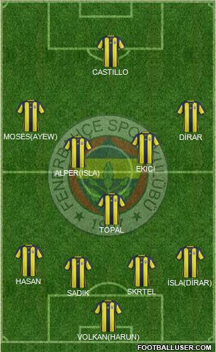 Fenerbahçe SK Formation 2019
