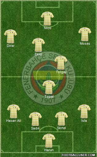 Fenerbahçe SK Formation 2019
