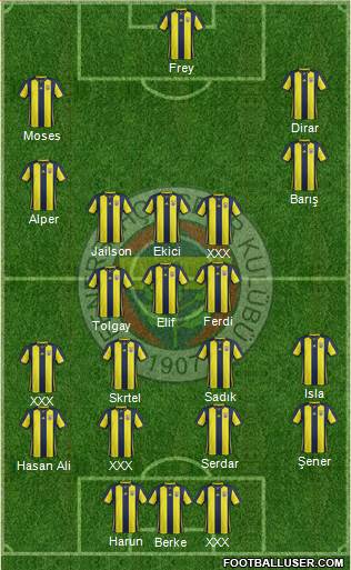Fenerbahçe SK Formation 2019