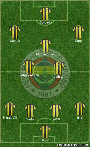 Fenerbahçe SK Formation 2019