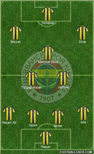 Fenerbahçe SK Formation 2019