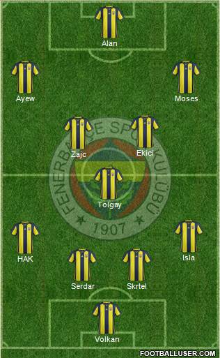 Fenerbahçe SK Formation 2019