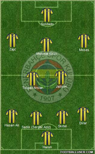 Fenerbahçe SK Formation 2019