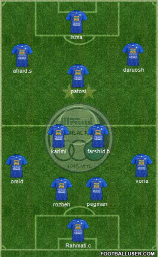 Esteghlal Tehran Formation 2019