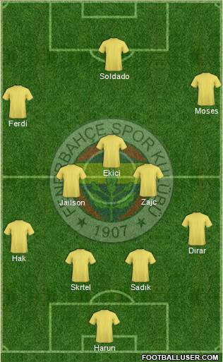 Fenerbahçe SK Formation 2019