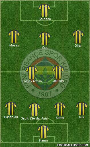 Fenerbahçe SK Formation 2019