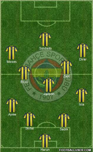 Fenerbahçe SK Formation 2019