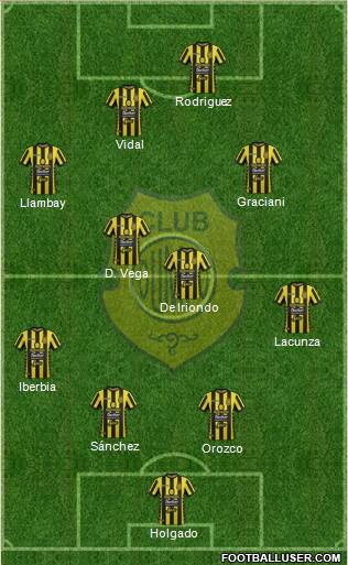 Olimpo de Bahía Blanca 4-4-2 football formation