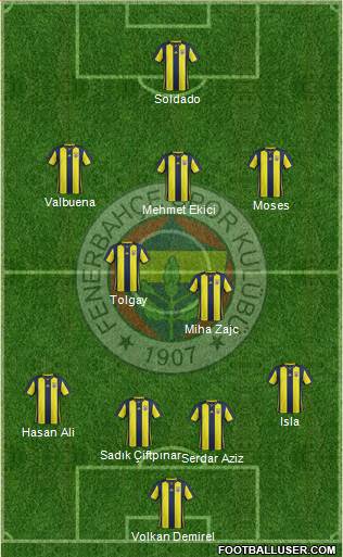 Fenerbahçe SK Formation 2019