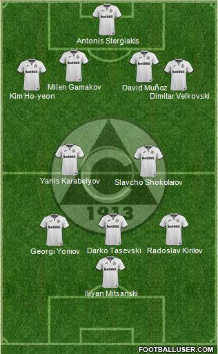 Slavia (Sofia) 4-2-3-1 football formation