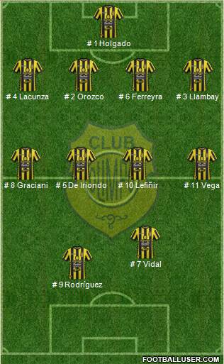 Olimpo de Bahía Blanca 4-4-2 football formation