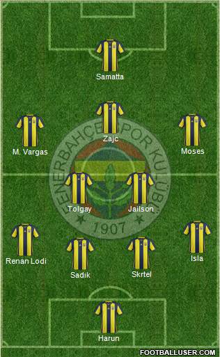 Fenerbahçe SK Formation 2019
