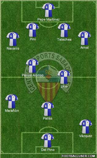 C.E. Sabadell football formation