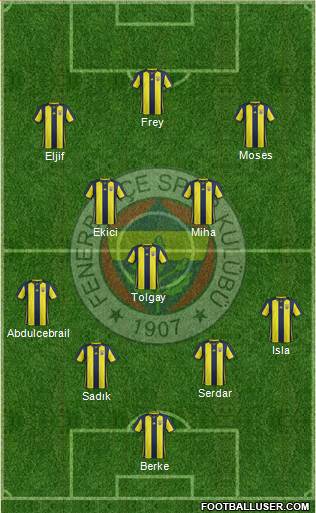 Fenerbahçe SK Formation 2019