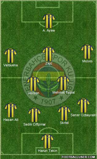 Fenerbahçe SK Formation 2019