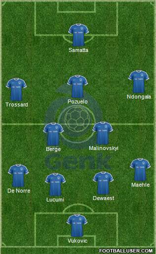 K Racing Club Genk football formation