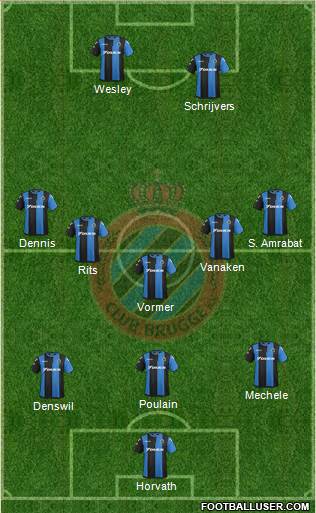 Club Brugge KV football formation