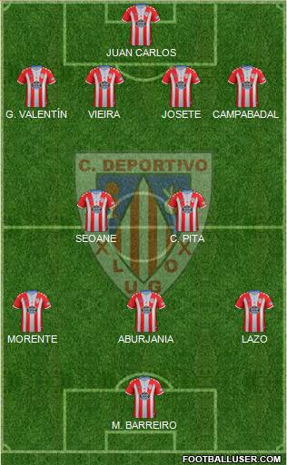 C.D. Lugo 4-2-3-1 football formation