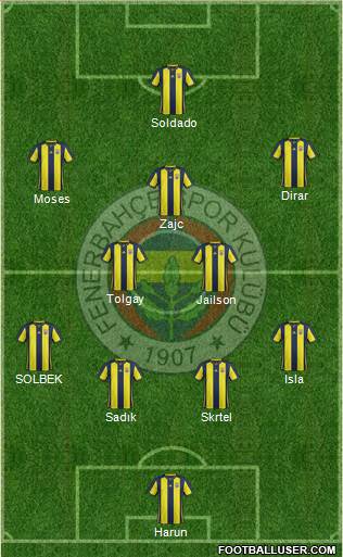 Fenerbahçe SK Formation 2019